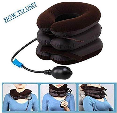 Cervical Neck Traction Air Bag With 3 Layer Inflatable Pillow For Neck Support And Relaxation - Guleel