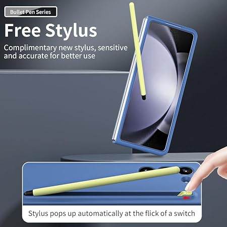 Samsung Galaxy Z Fold 6 Ultra-Hybrid Sleek with Built-in New Compact S Pen, Holder and Storage Slot Pen With FREE Pen - Blue - Guleel