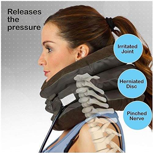 Cervical Neck Traction Air Bag With 3 Layer Inflatable Pillow For Neck Support And Relaxation - Guleel