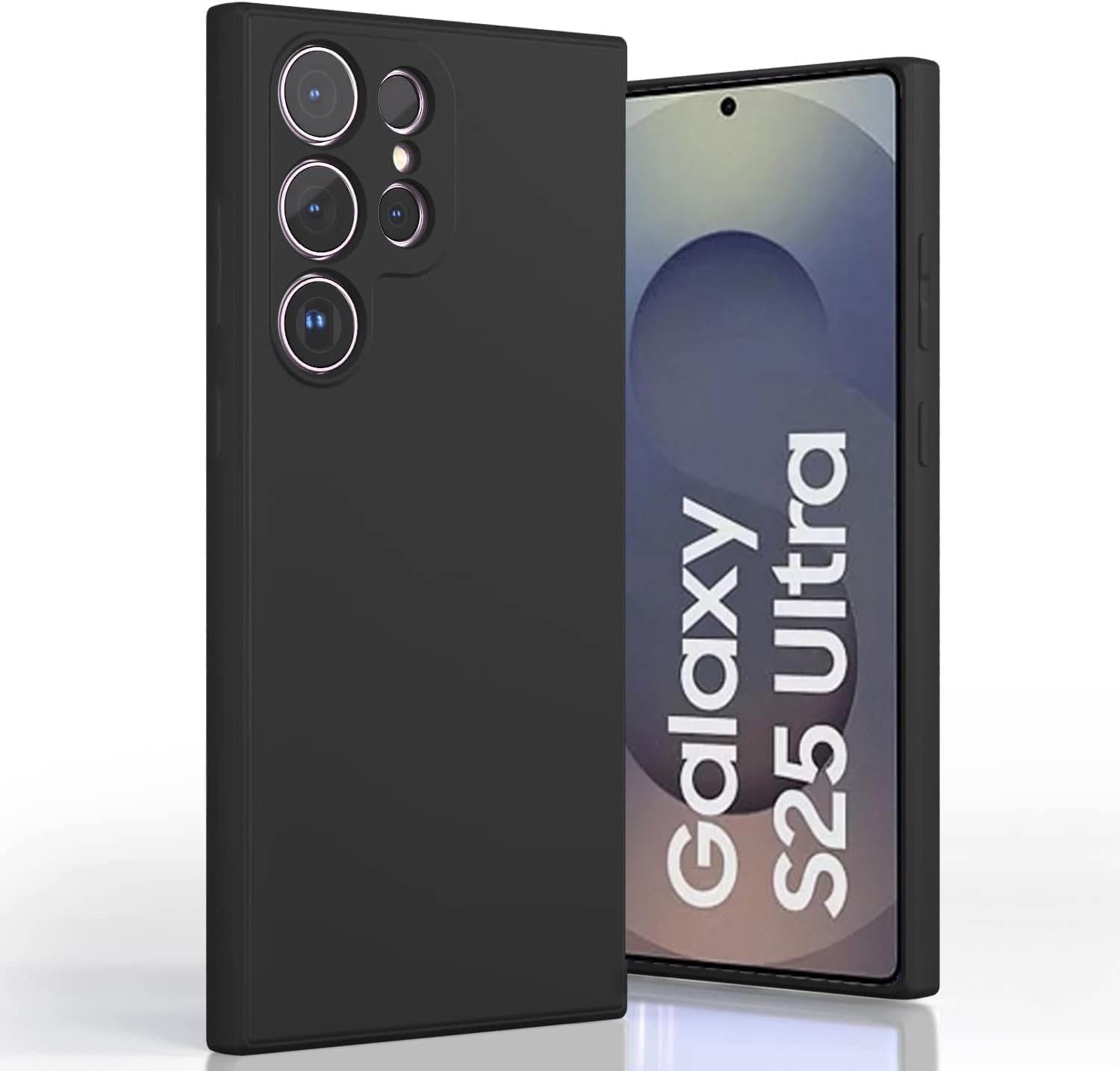 Samsung S25 Ultra 5G Soft Silicone Liquid Mobile Back Case Cover - Black - Guleel