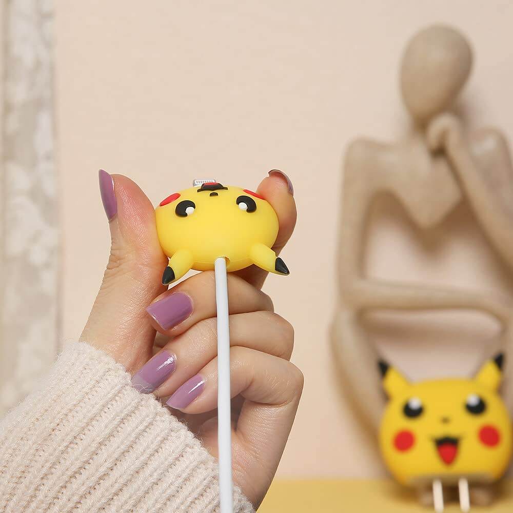 Samsung Cartoon Charger Case Cover for 25W Chargers - Pikachu (With Wire Cover) - Guleel