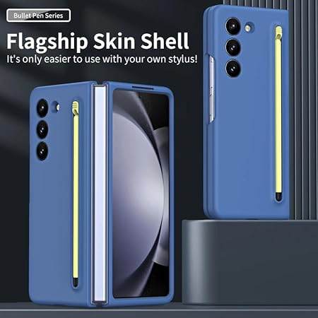 Samsung Galaxy Z Fold 6 Ultra-Hybrid Sleek with Built-in New Compact S Pen, Holder and Storage Slot Pen With FREE Pen - Blue - Guleel