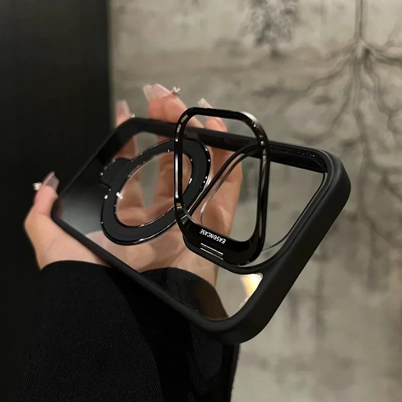 Magnetic Metal Ring Stand Lens Cover - Black