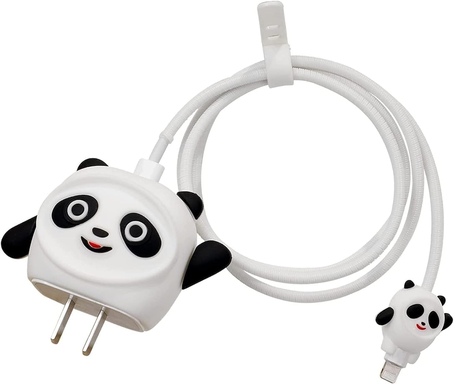 Samsung Cartoon Charger Case Cover for 25W Chargers-Panda( With Wire Cover )