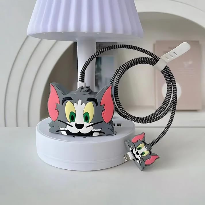 Samsung Cartoon Charger Case Cover for 25W Chargers- Tom ( With Wire Cover )