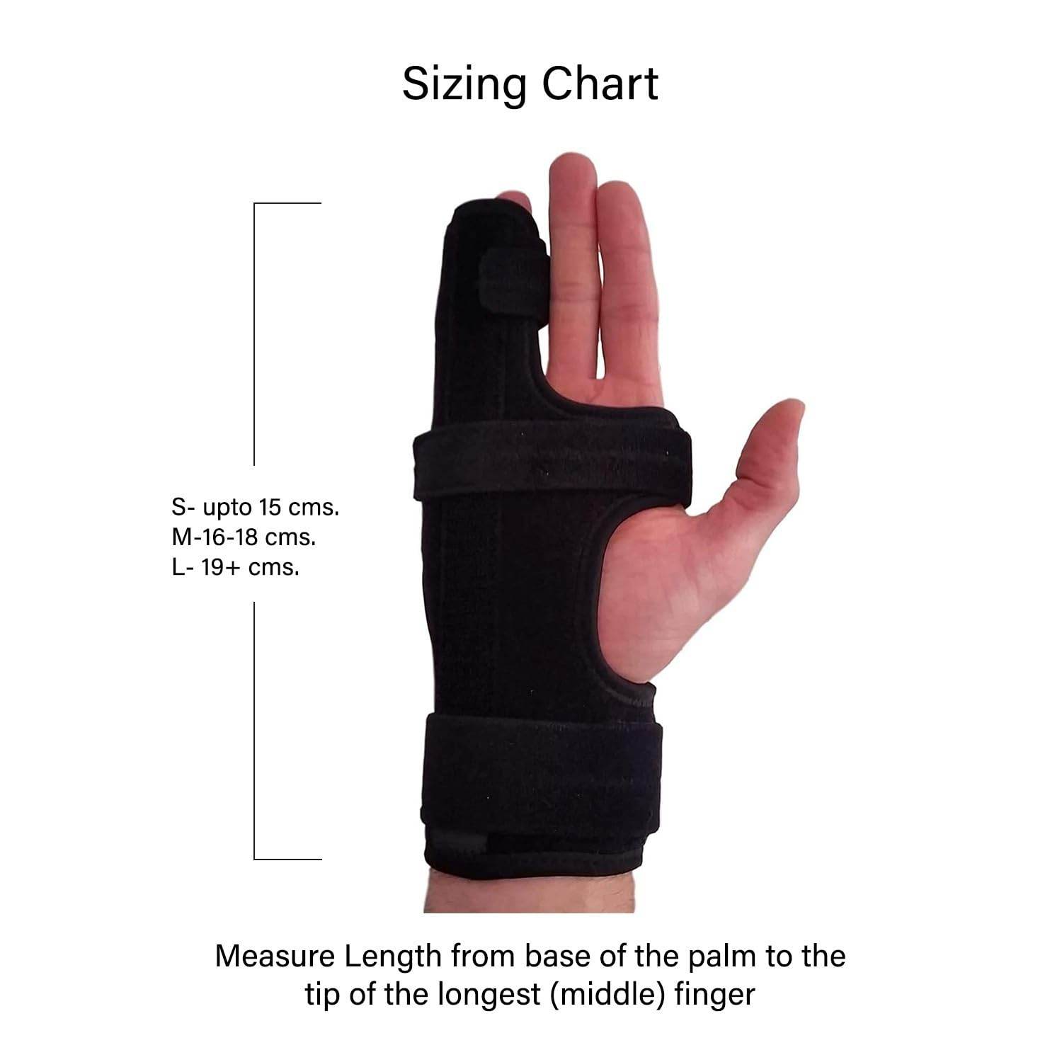 Boxer Finger Splint - Metacarpal Finger Splint Right Removable Splint for Boxers Fracture - Little and Ring Finger Protection - Fits Left or Right Hand Brace (M) - Black - Guleel
