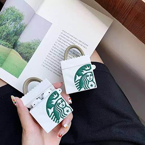 Airpod's 1 Cute Cartoon Silicone Apple Airpod's Case Cover ( Airpods Not Included ) Starbucks Bag - Guleel