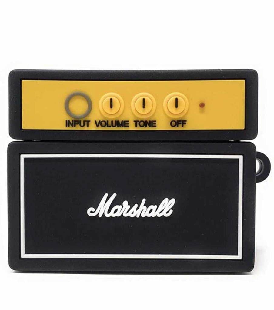 Airpod's Pro Cute Silicone Protective Marshal Case - Black Yellow - Guleel