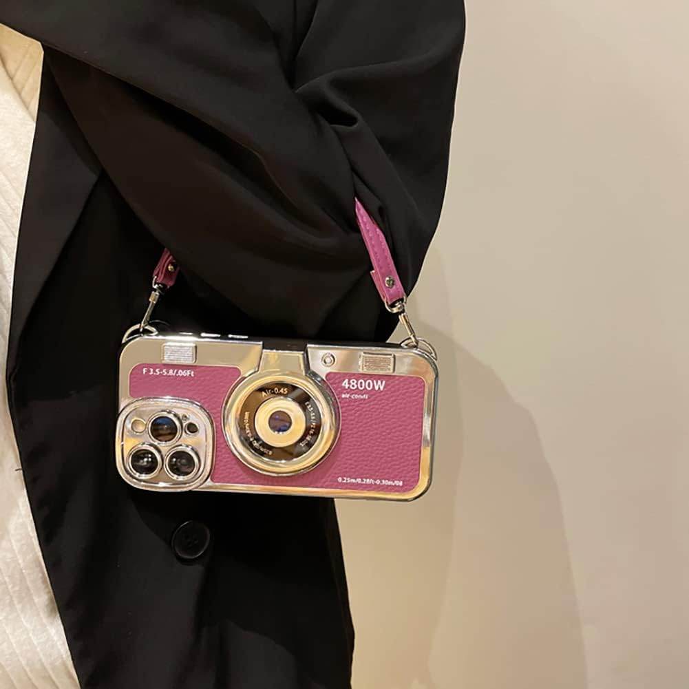 Premium 3D Camera Style Leather Strap Case Cover - Guleel