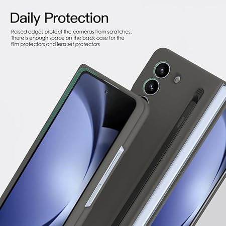 Samsung Galaxy Z Fold 6 Ultra-Hybrid Sleek with Built-in New Compact S Pen, Holder and Storage Slot Pen With FREE Pen - Dark Grey - Guleel