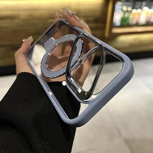 Magnetic Metal Ring Stand Lens Cover - Sierra Blue