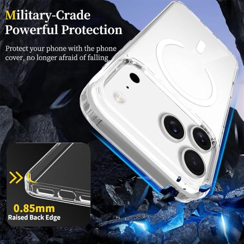 Magsafe Ultra-Hybrid Camera Protection Hard Clear Back Case Cover - Transparent