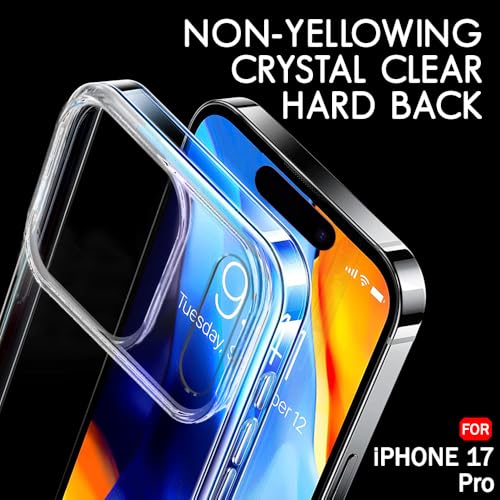 Ultra-Hybrid Camera Protection Hard Clear Back Case Cover - Transparent