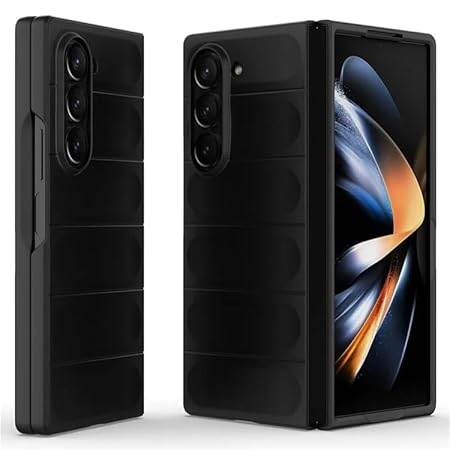 Samsung Galaxy Z Fold 6 Shockproof TPU Bumper Protective Back Case - Black - Guleel