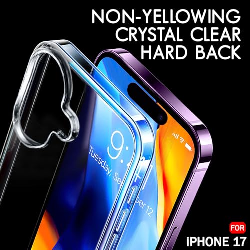 iPhone 17 Crystal Clear Shockproof Back Cover - Transparent