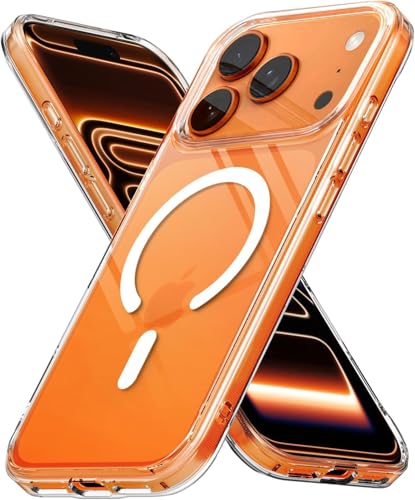 Magsafe Ultra-Hybrid Camera Protection Hard Clear Back Case Cover - Transparent