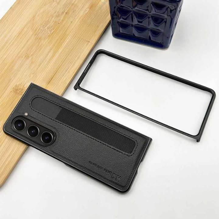 Samsung Galaxy Z Fold 5 Leather Case Shockproof Protection Back Case Cover - Guleel