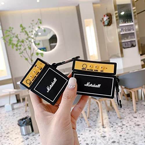 Airpod's Pro Cute Silicone Protective Marshal Case - Black Yellow - Guleel