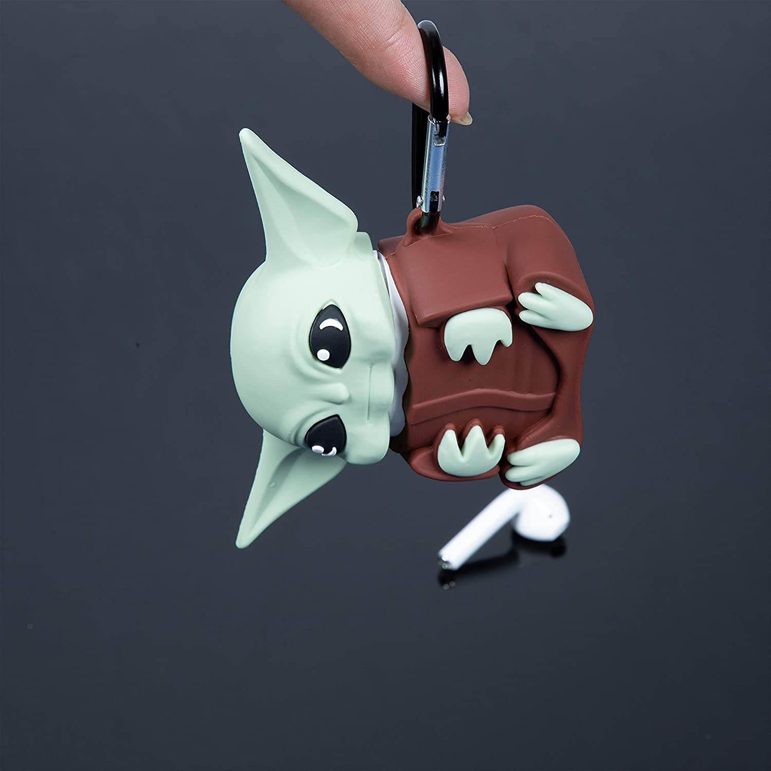 Airpod's 1 Cute Cartoon Silicone Apple Airpod's Case Cover ( Airpods Not Included ) Brown Green Monster - Guleel