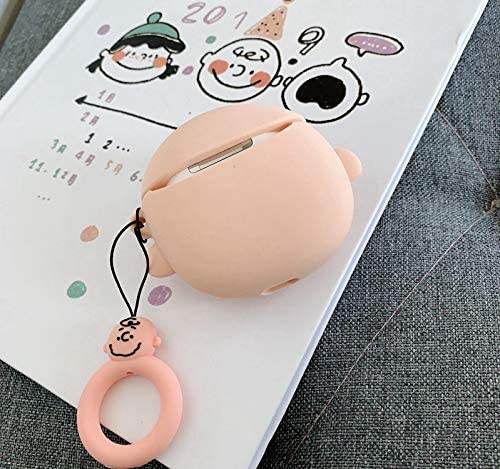 Cute Charlie Brown Silicone Case ( Airpods Not Included ) - Cream - Guleel