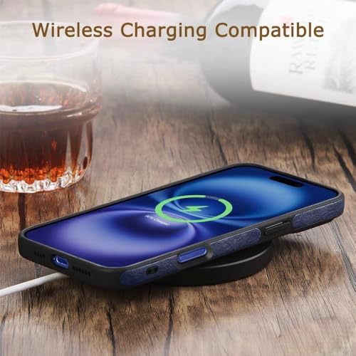 Premium Leather Logo Cut Back Cover -Blue