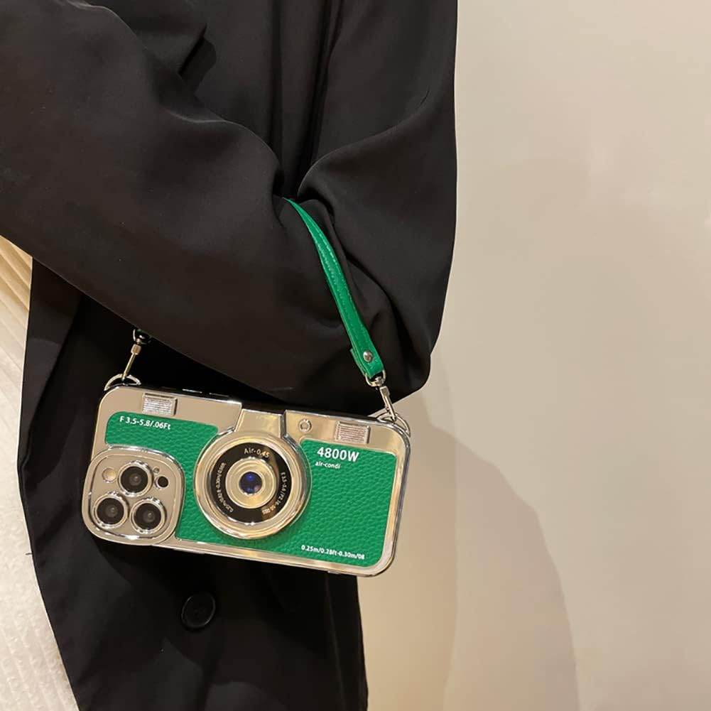 Premium 3D Camera Style Leather Strap Case Cover - Guleel