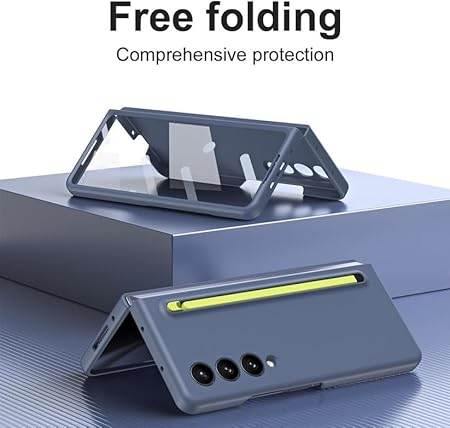 Samsung Galaxy Z Fold 6 Ultra-Hybrid Sleek with Built-in New Compact S Pen, Holder and Storage Slot Pen With FREE Pen - Blue - Guleel