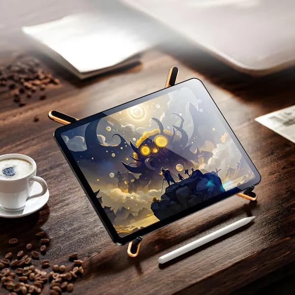 5in1 Portable Magnetic Aluminum Alloy Stand, 360° Adjustable Laptop, Tablet, Phone Holder with 8-Level Height Adjustment & Foldable Design (Cosmic Gray)