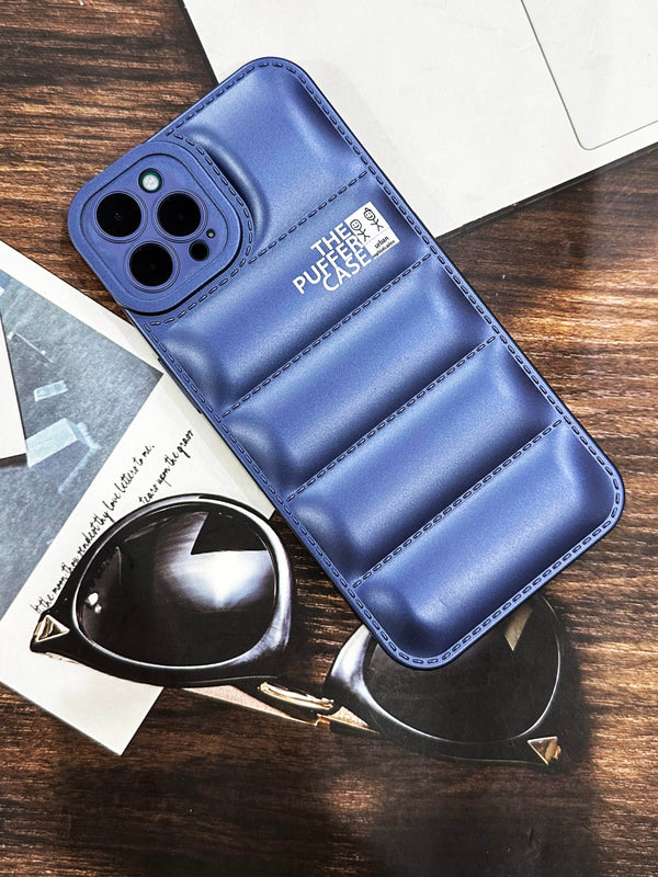 iPhone 12 Pro Max Premium Cushion Silicone Classy Case Cover- Blue - Guleel