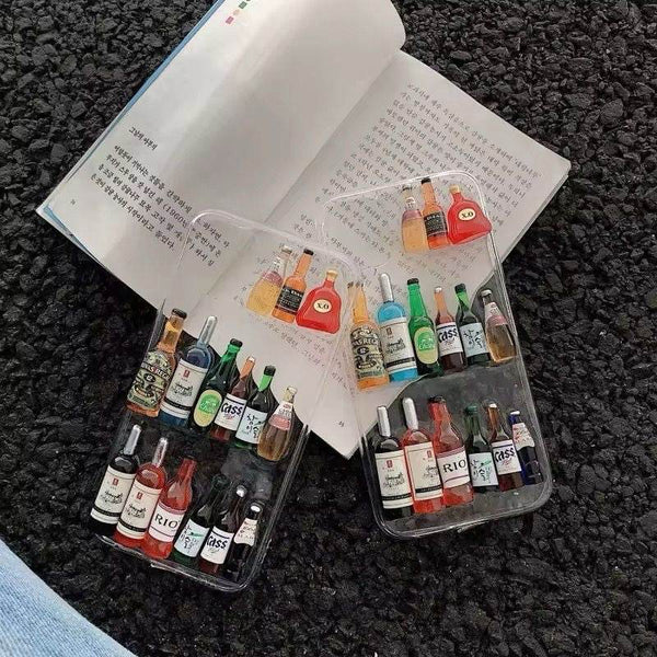 Premium Shockproof 3D Bottles Transparent Case - Guleel