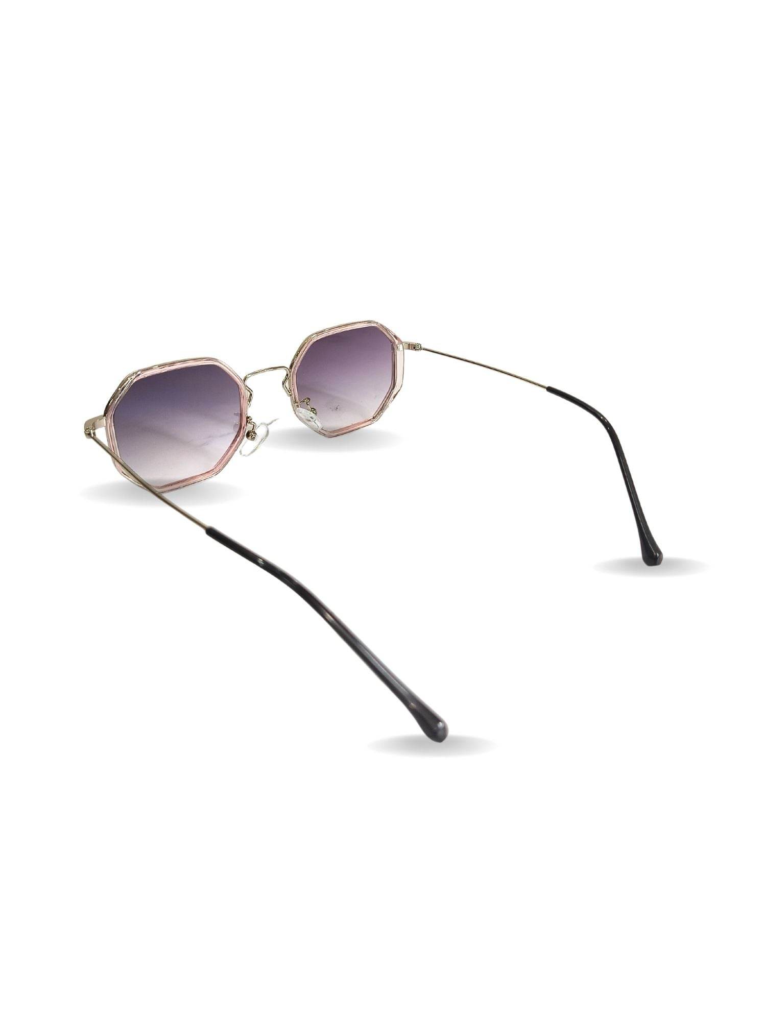 EYEWEAR Unisex Adult Stylish Shaped Sunglasses - Rose Gold - Guleel