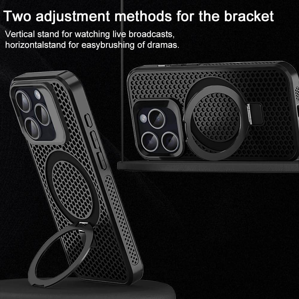 Premium Shockproof Ring Stand Back Case-Black - Guleel