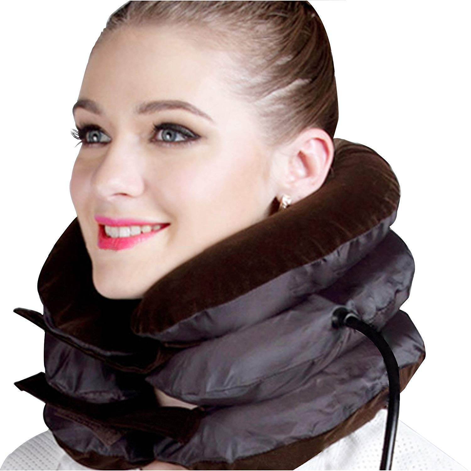 Cervical Neck Traction Air Bag With 3 Layer Inflatable Pillow For Neck Support And Relaxation - Guleel