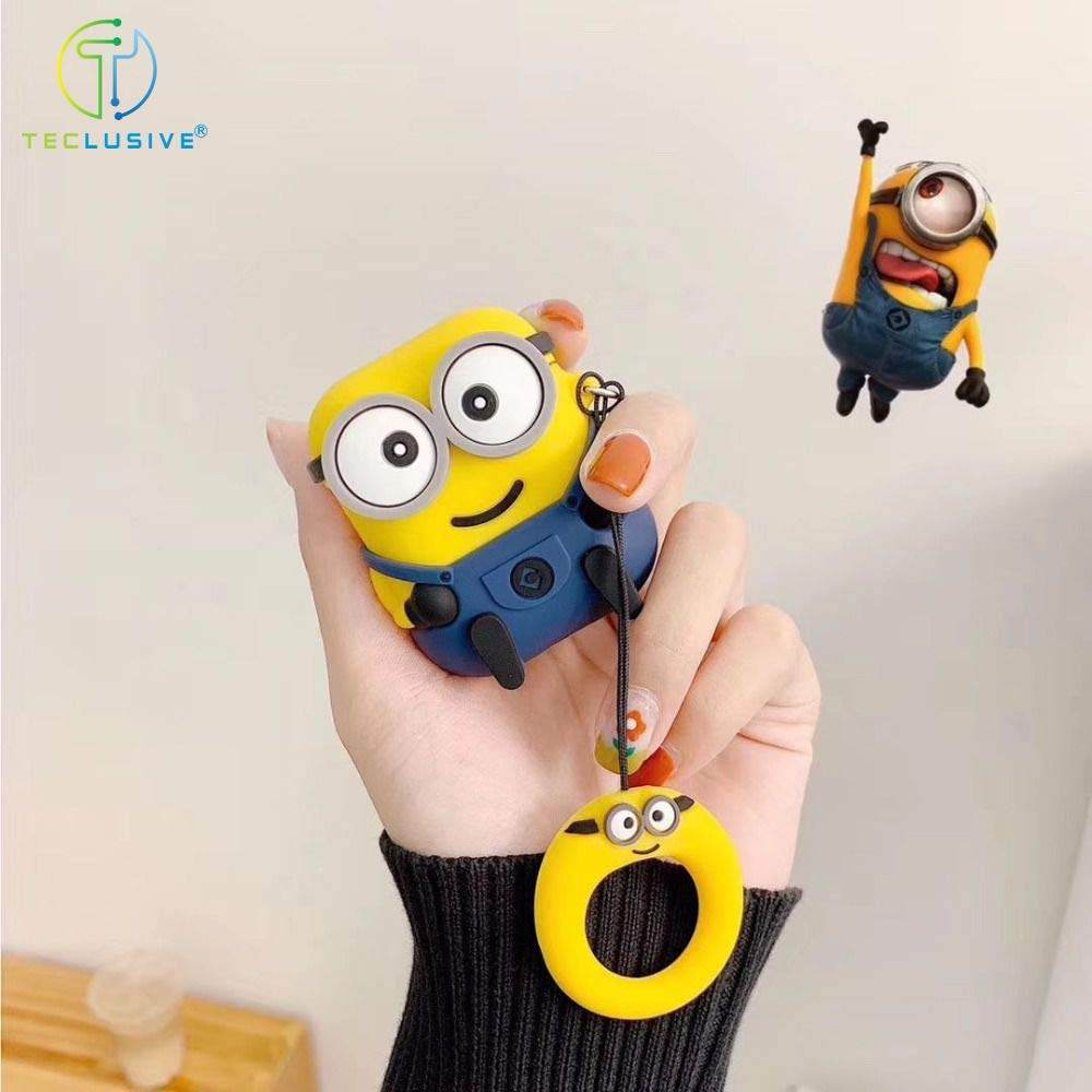 Airpod's 2 Cartoon Minion Silicone Airpod's Case ( Airpods not Included ) - Yellow - Guleel