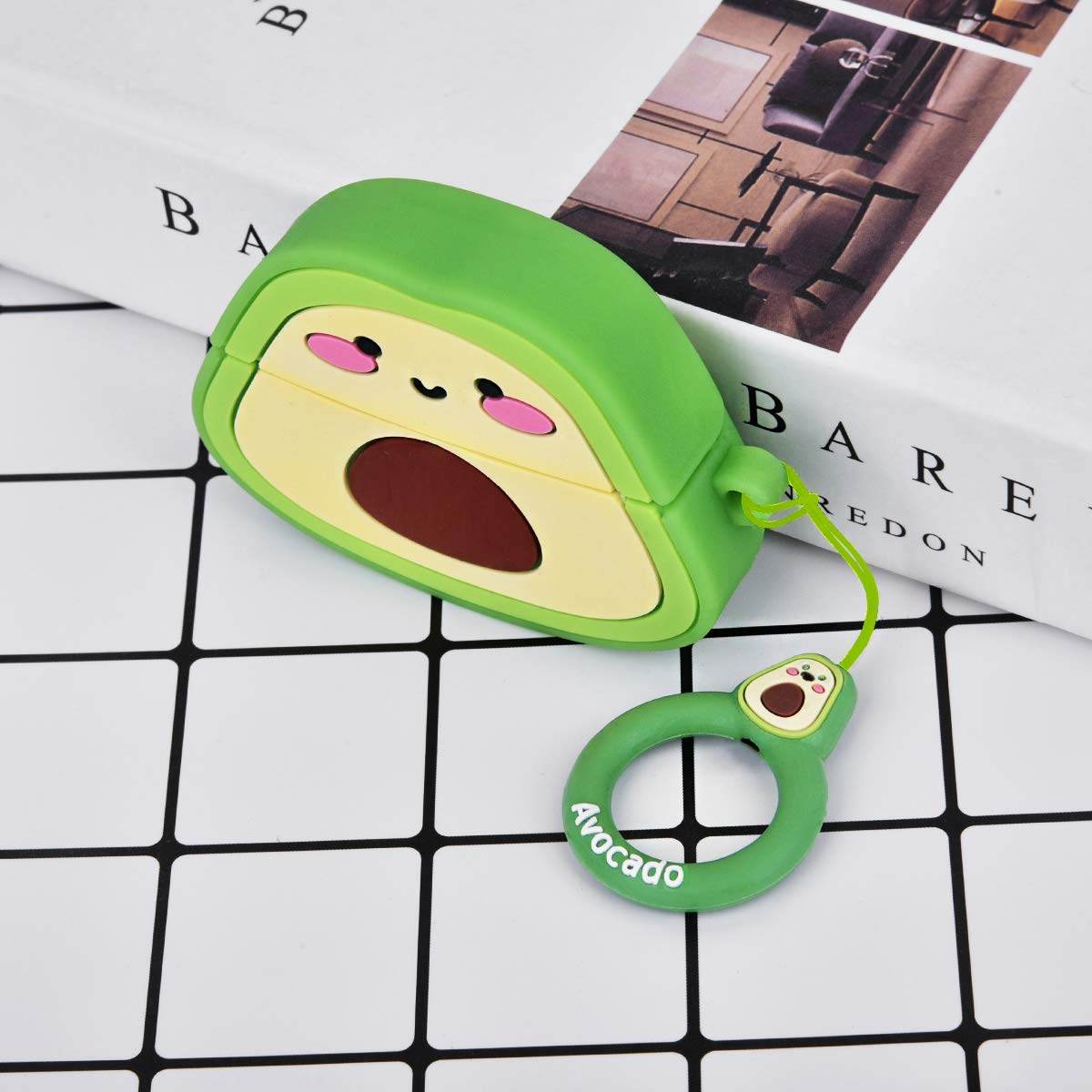 Airpod's Pro Cute Cartoon Silicon Apple Airpod's Case Cover- Avacado - Guleel