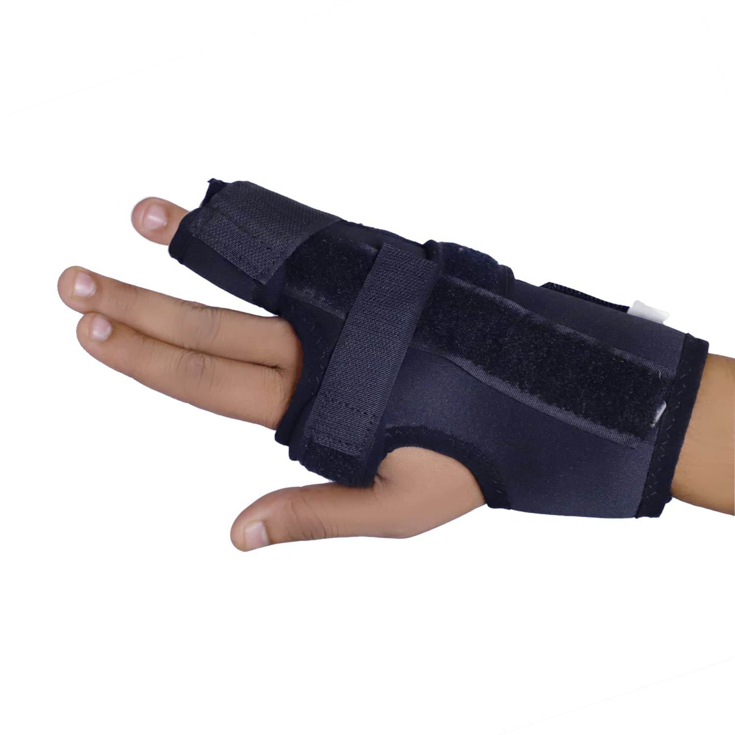 Boxer Finger Splint - Metacarpal Finger Splint Right Removable Splint for Boxers Fracture - Little and Ring Finger Protection - Fits Left or Right Hand Brace (M) - Black - Guleel