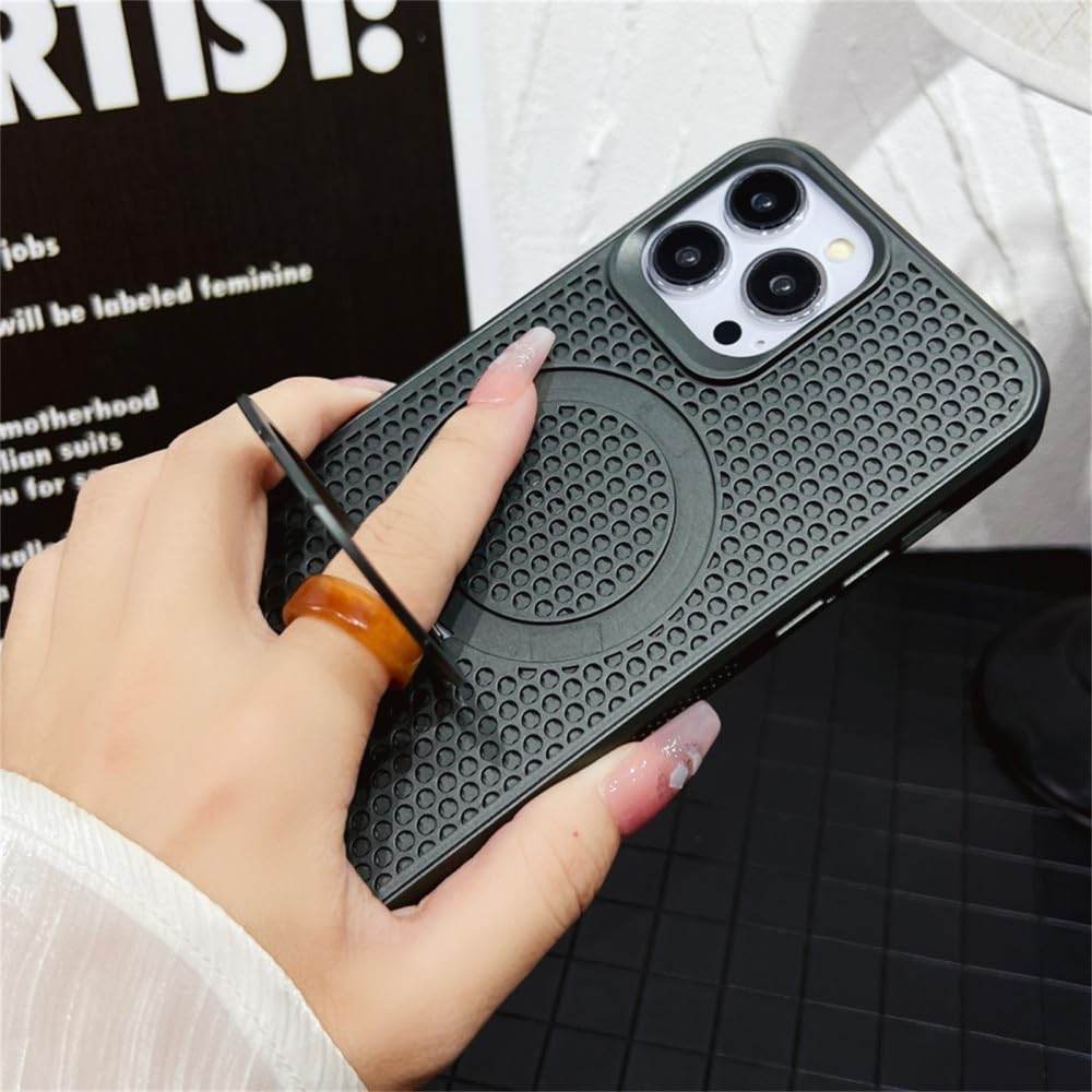 Premium Shockproof Ring Stand Back Case-Grey - Guleel