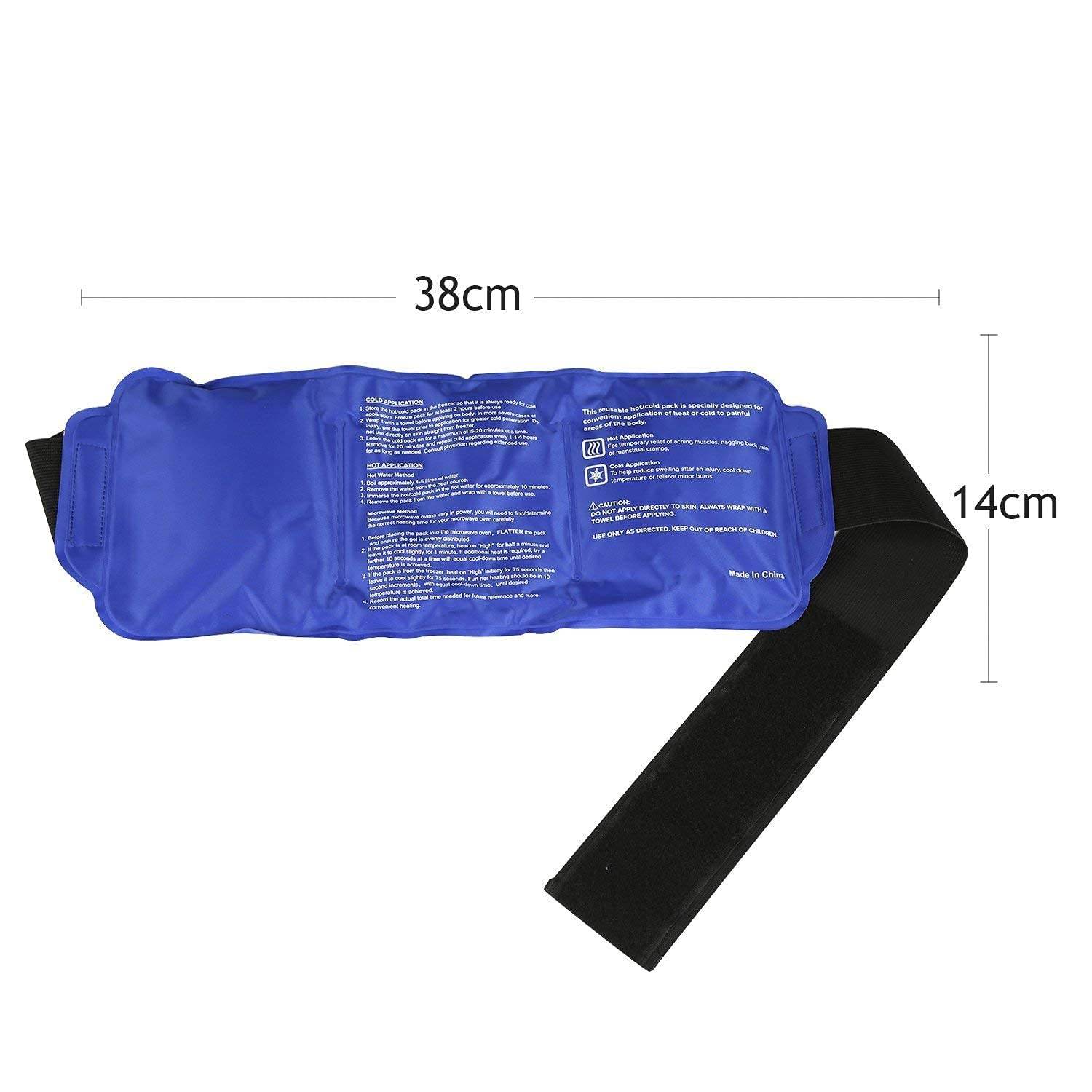 Reusable Hot and Cold Ice Pack for Pain Relief Gel Bag for Shoulder Ankle Knee - Blue - Guleel
