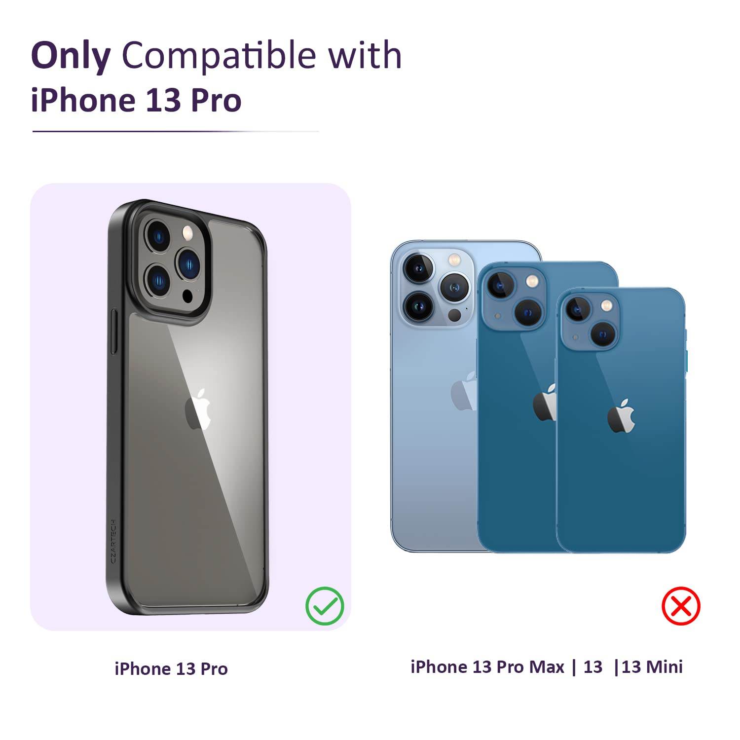 iPhone 13 Pro Premium Hybrid Protective Clear Case - Black - Guleel