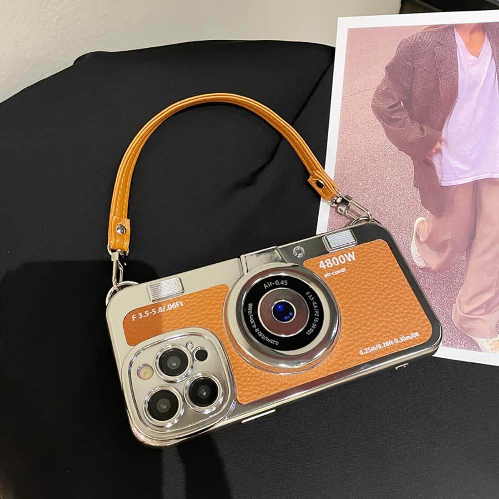 Premium 3D Camera Style Leather Strap Case Cover - Guleel