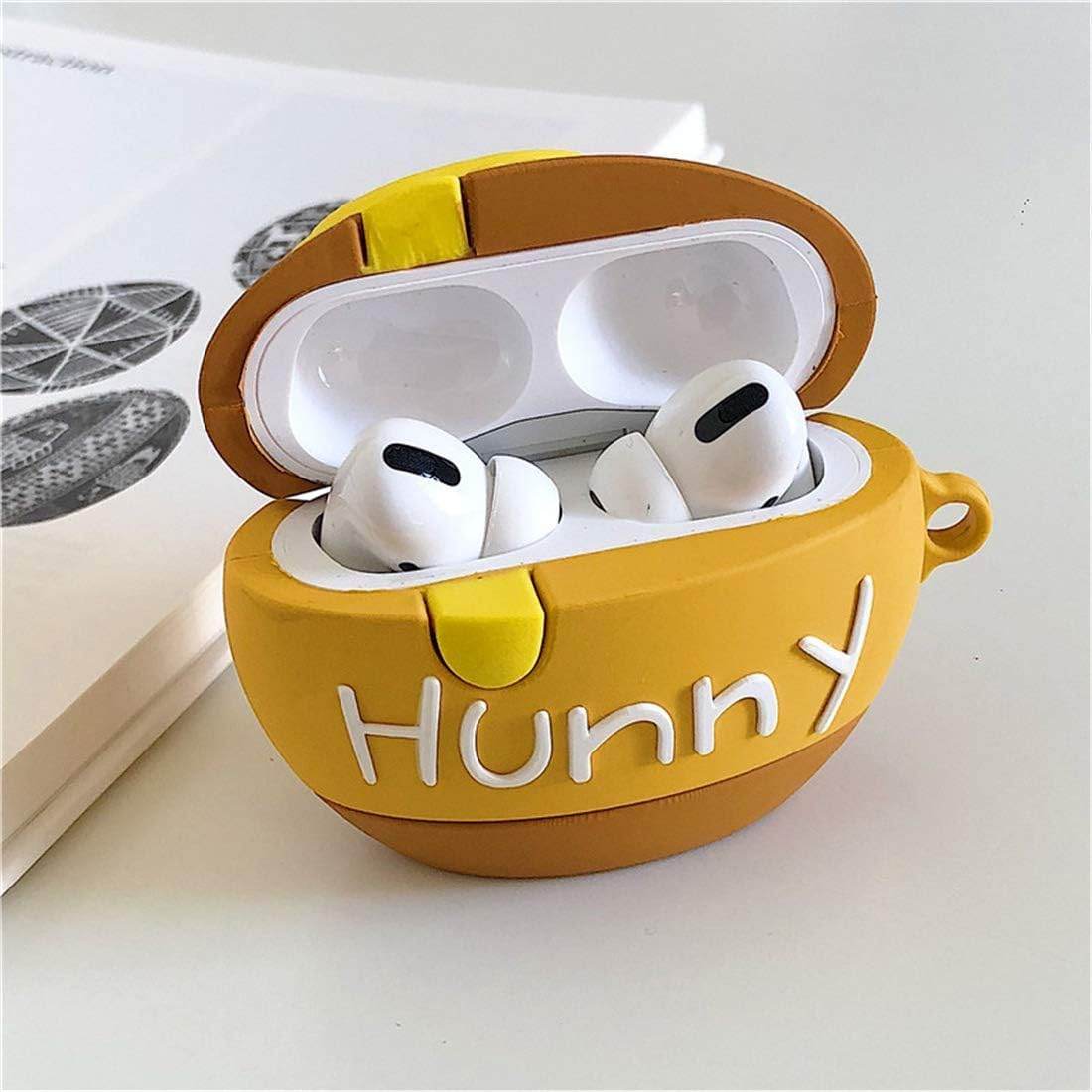 Airpod's Pro Cute Silicone Protective Hunny Case - Honey - Guleel