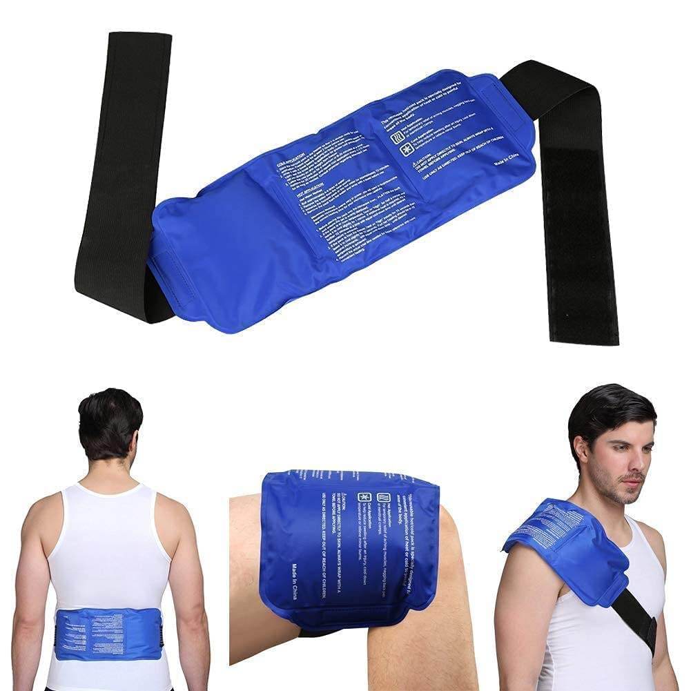 Reusable Hot and Cold Ice Pack for Pain Relief Gel Bag for Shoulder Ankle Knee - Blue - Guleel