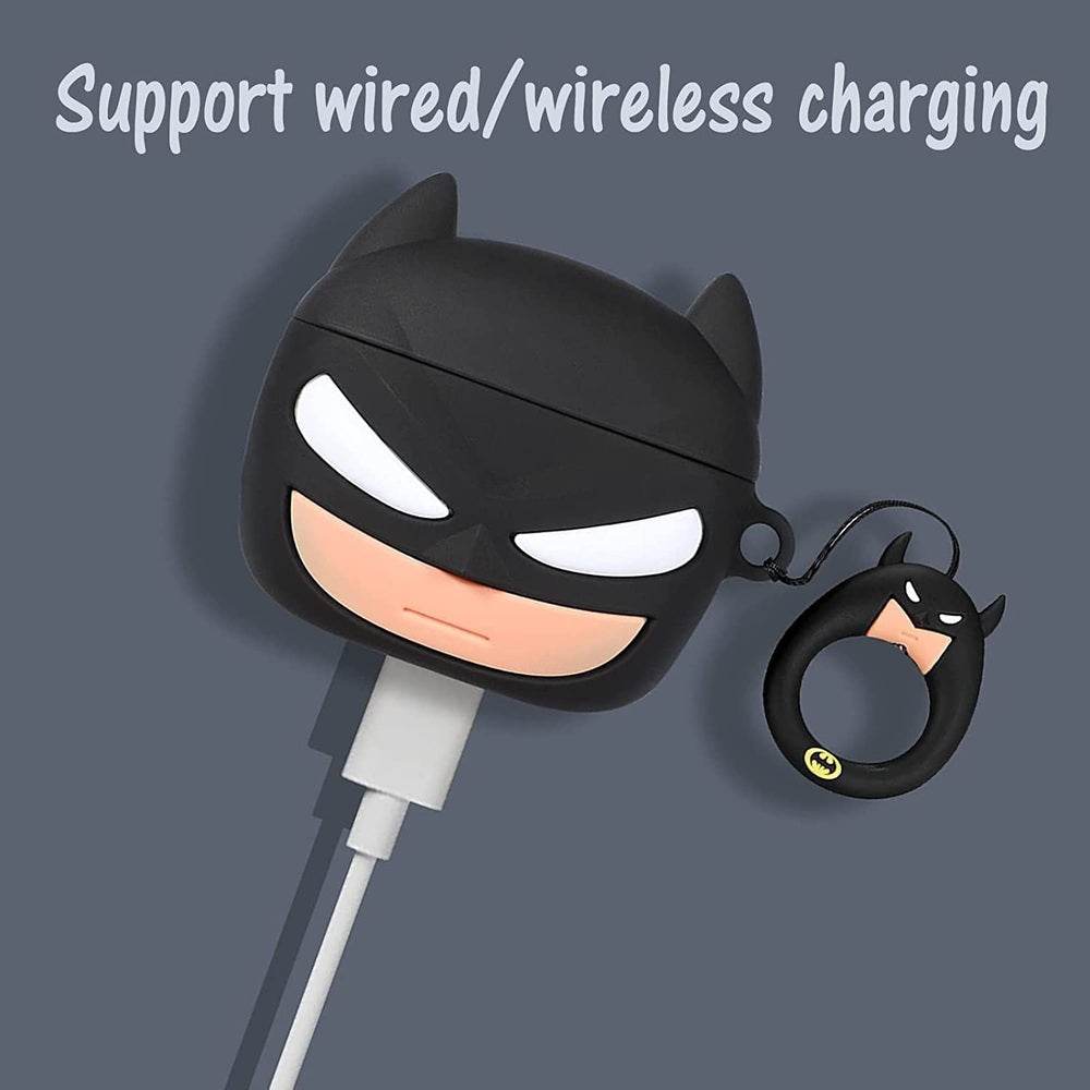 Airpod's Pro Cute Silicone Protective Batman Cartoon Case - Black - Guleel