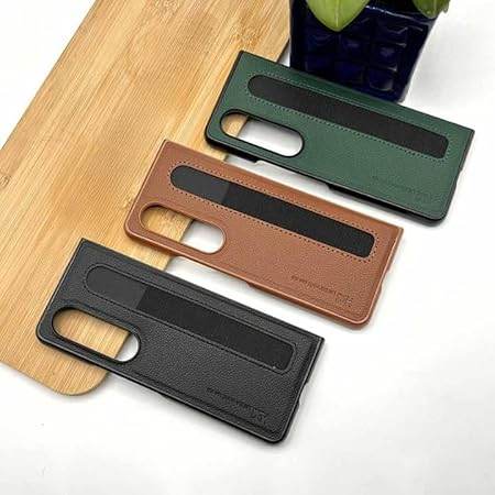 Samsung Galaxy Z Fold 6 Premium Shockproof Leather Back Case - Brown - Guleel