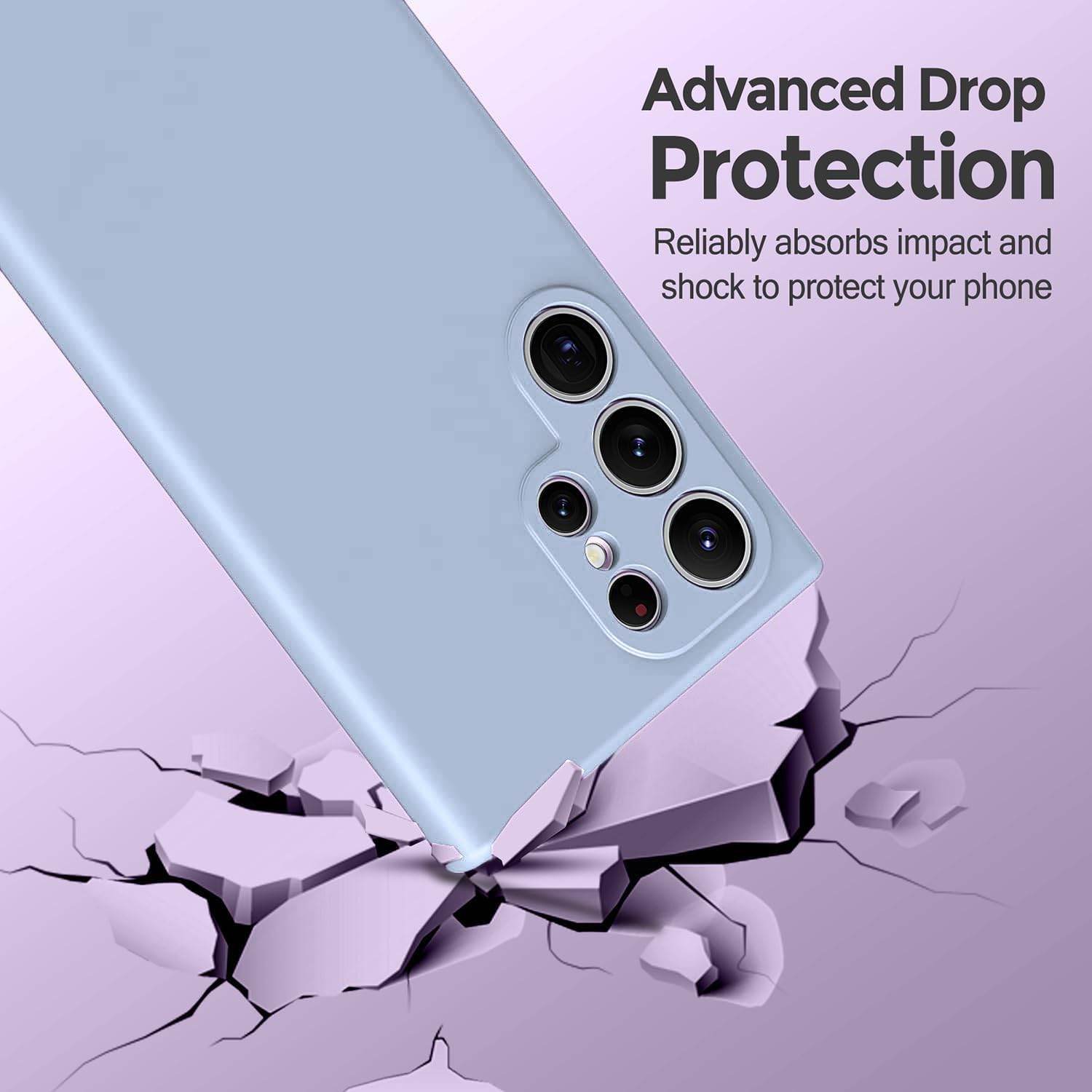 Samsung S25 Ultra 5G Soft Silicone Liquid Mobile Back Case Cover - Blue - Guleel