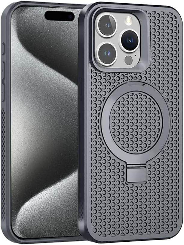 Premium Shockproof Ring Stand Back Case-Grey - Guleel