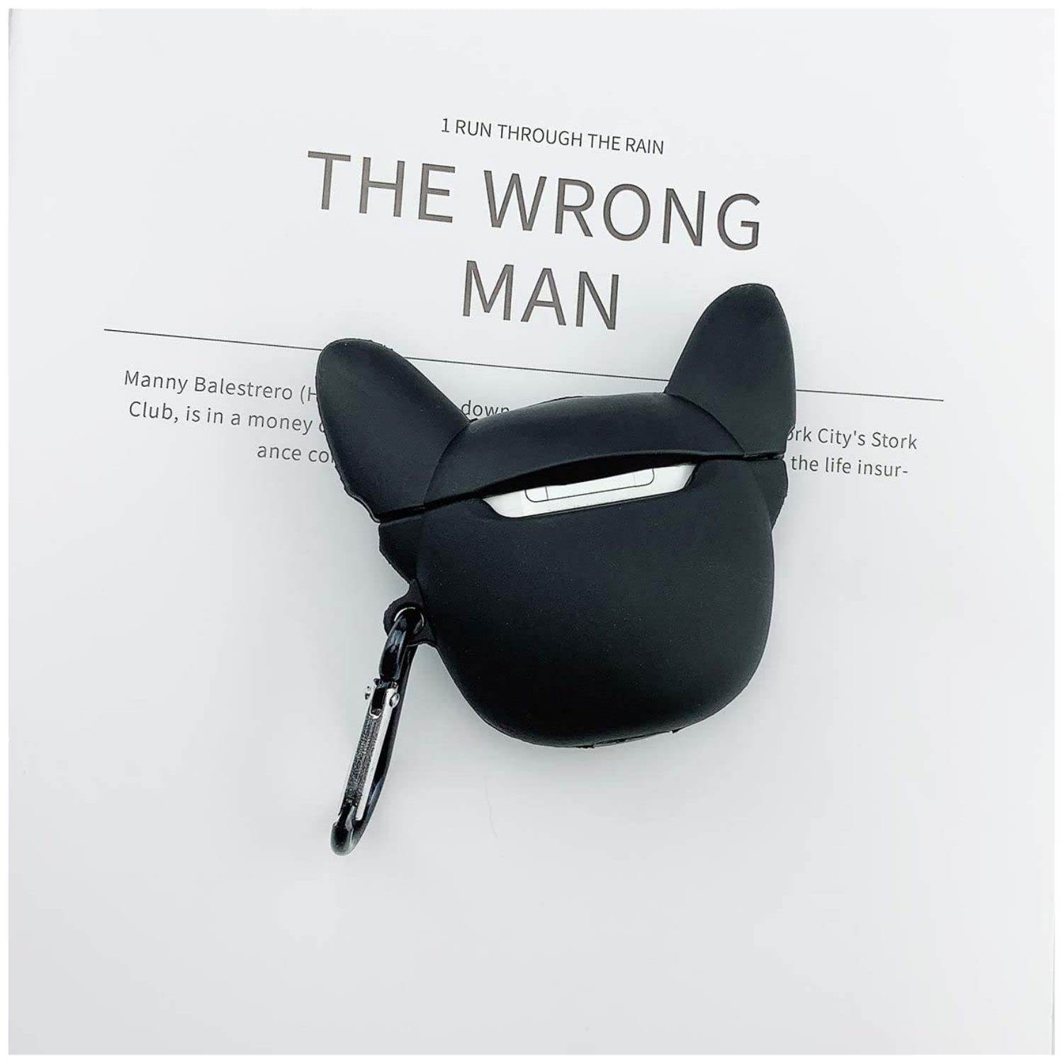 Airpod's 1 Cute Cartoon Silicone Apple Airpod's Case Cover ( Airpods Not Included ) Bulldog Purple - Guleel