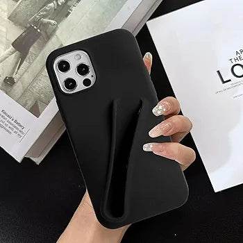 Premium 3D Lip Gloss Lipstick Holder Silicon Back Cover - Black - Guleel