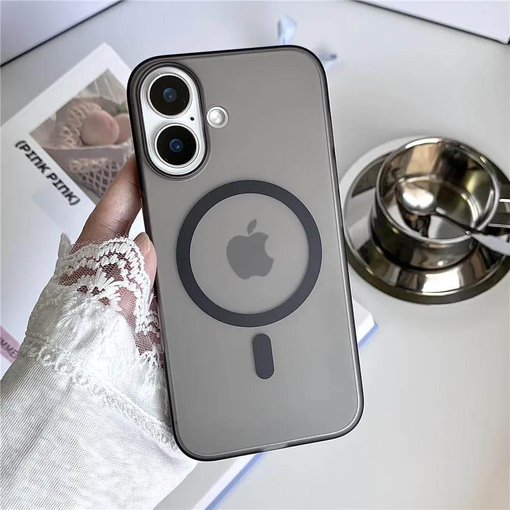 Premium Matte Magsafe Silicone Case Cover - Black - Guleel