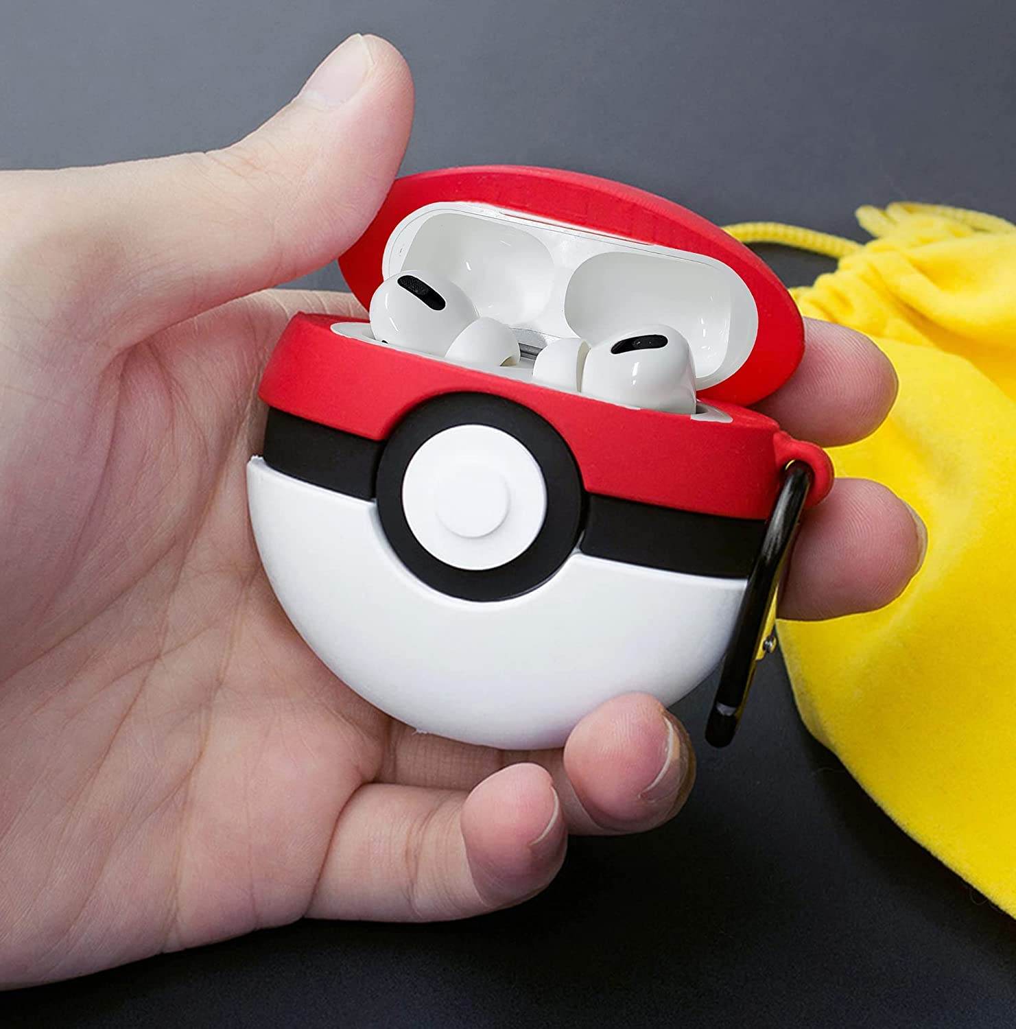 Airpod's Pro Cute Cartoon Pokemon Silicone Case - Red - Guleel